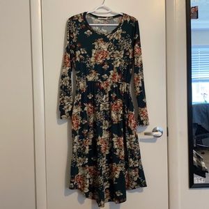 Green floral dress